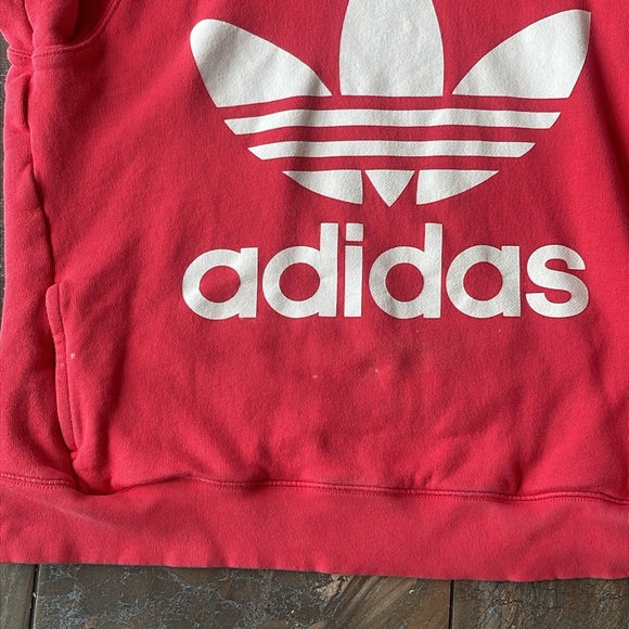 Adidas Originals Women's Adicolor Trefoil Hoodie - Size Large Power Pink - Picture 6 of 12